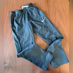 Nike Boys Black Athletic Joggers with White Swoosh